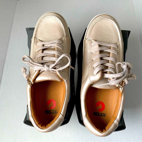 BILLY Slip On & Zipper Champagne Color Sneakers. Size 8, removable gel insoles - Picture 5 of 14